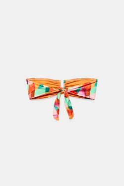 ZARA ТОП-БИКИНИ БАНДО С ПРИНТОМ, РАЗНОЦВЕТНЫЙ