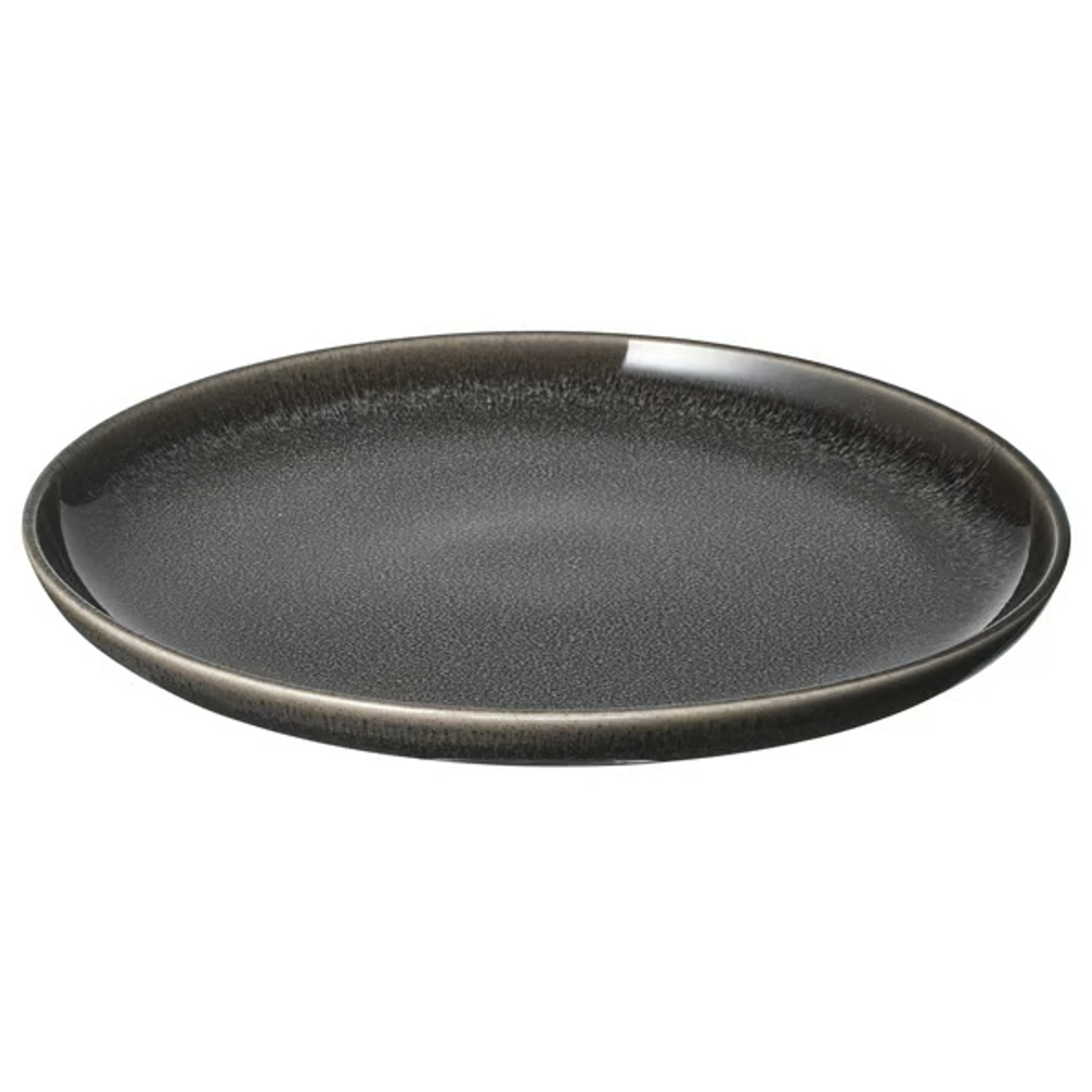 IKEA GLADELIG (ГЛАДЕЛИГ) — тарелка 25 см, темно-серая (105.970.23)