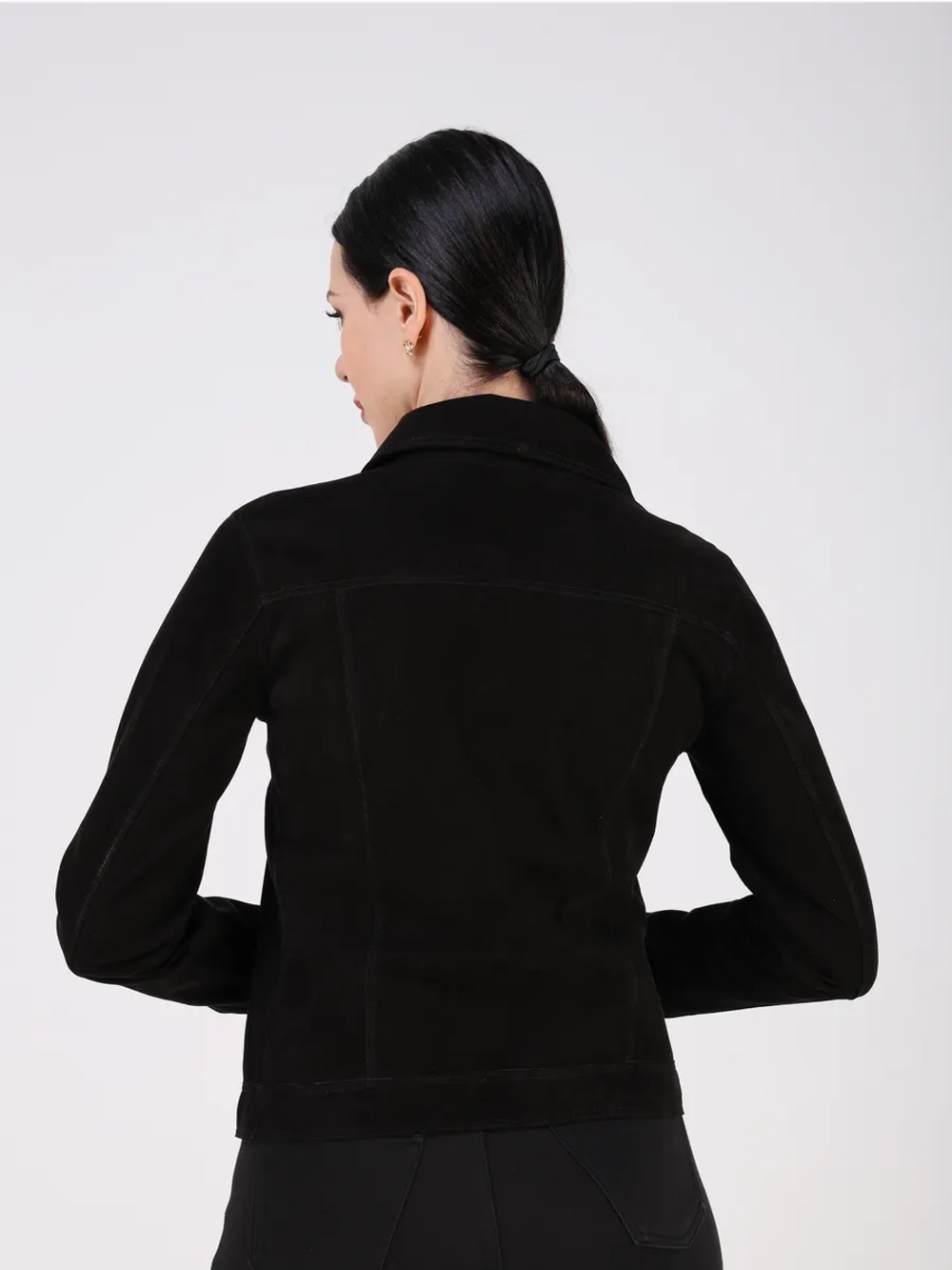 Кожаная куртка демисезонная замшевая натуральная джинсовка