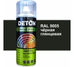 DETON UNIVERSAL  Аэрозольная эмаль акриловая быстросохнующая Черный RAL 9005