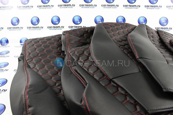 Обивки сидений из экокожи "Средние соты" на ВАЗ 2110