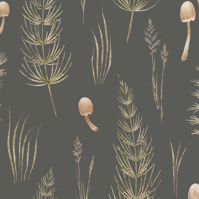 Хвощи и поганки серый