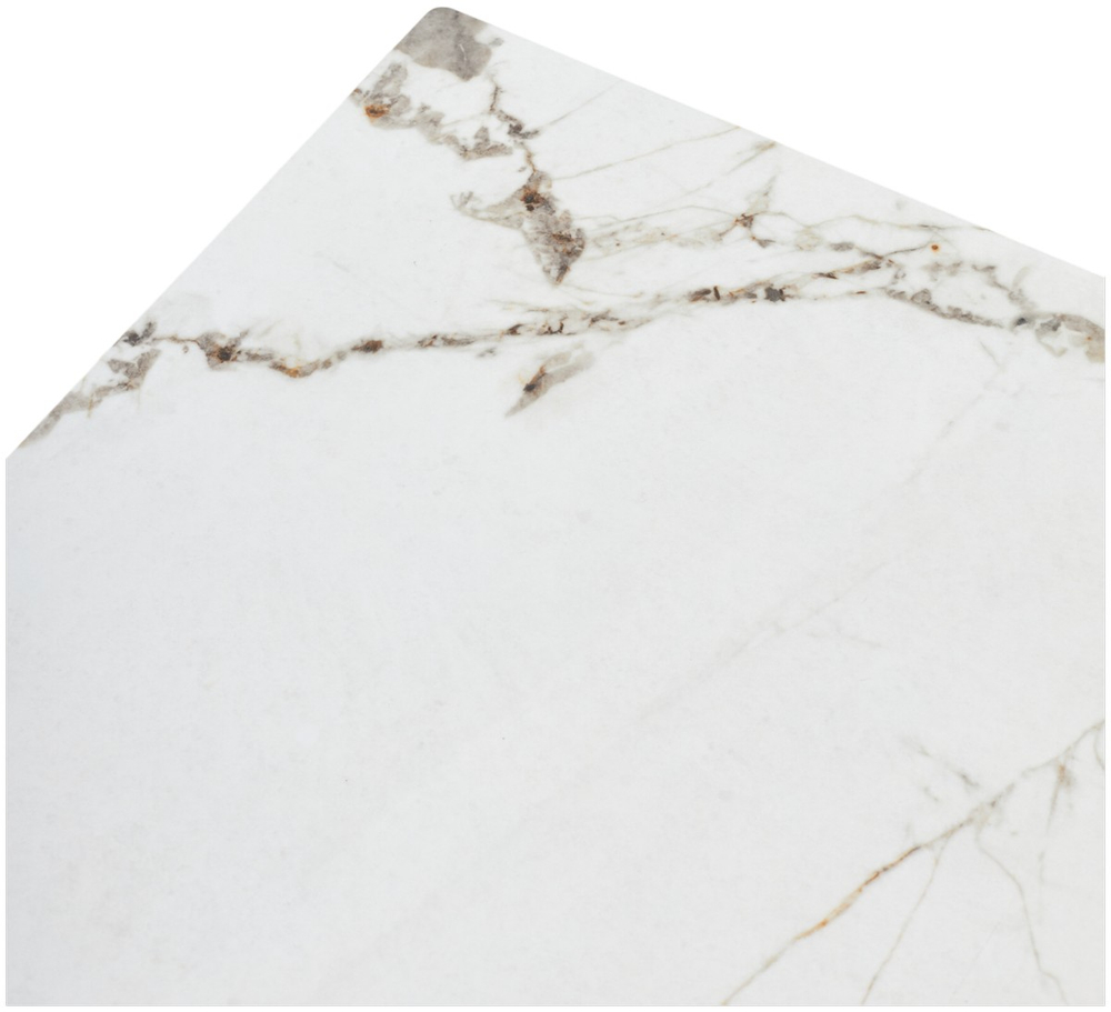 Стол М-City DISAUR Корнер (Corner) 120 Голден Жаде (Gloss Golden Jade Solid Ceramic), Белый