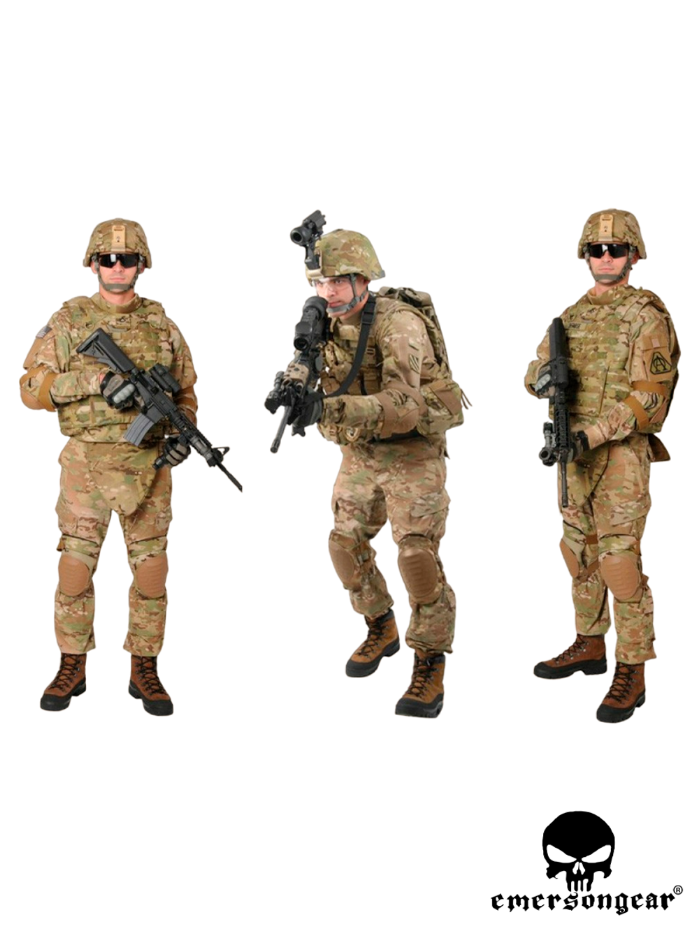 Комплект наколенников и налокотников EmersonGear Military Kneepads (EM7065C). Мультикам