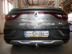 Оцинкованный фаркоп на Renault Arkana (только Европейская версия) 2019- (без электрики), Galia R105A