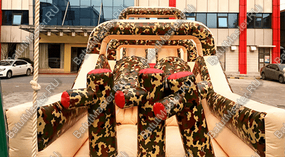 Надувная полоса препятствий "Патриот" 24*3*5 м