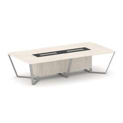 Steel Meet Стол переговорный прямоугольный KMK-PR.B.SP-12 Денвер Светлый/Графит Глянец/Металл Серый