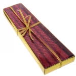 Свечи витые «Звездный блеск» 4шт 20см цвет красный, в подарочной коробке