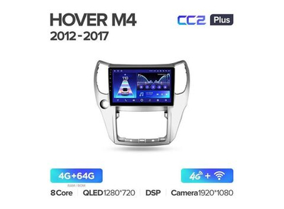Магнитола Teyes CC2 Plus 4-64 Great Wall Hover M4 1 2012-2017 9.0"