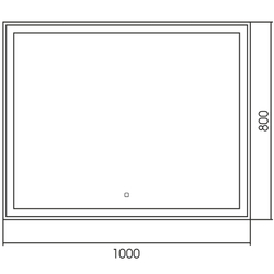 Зеркало Abber See 100 AG6115S-1.0 с подсветкой с сенсорным выключателем и диммером