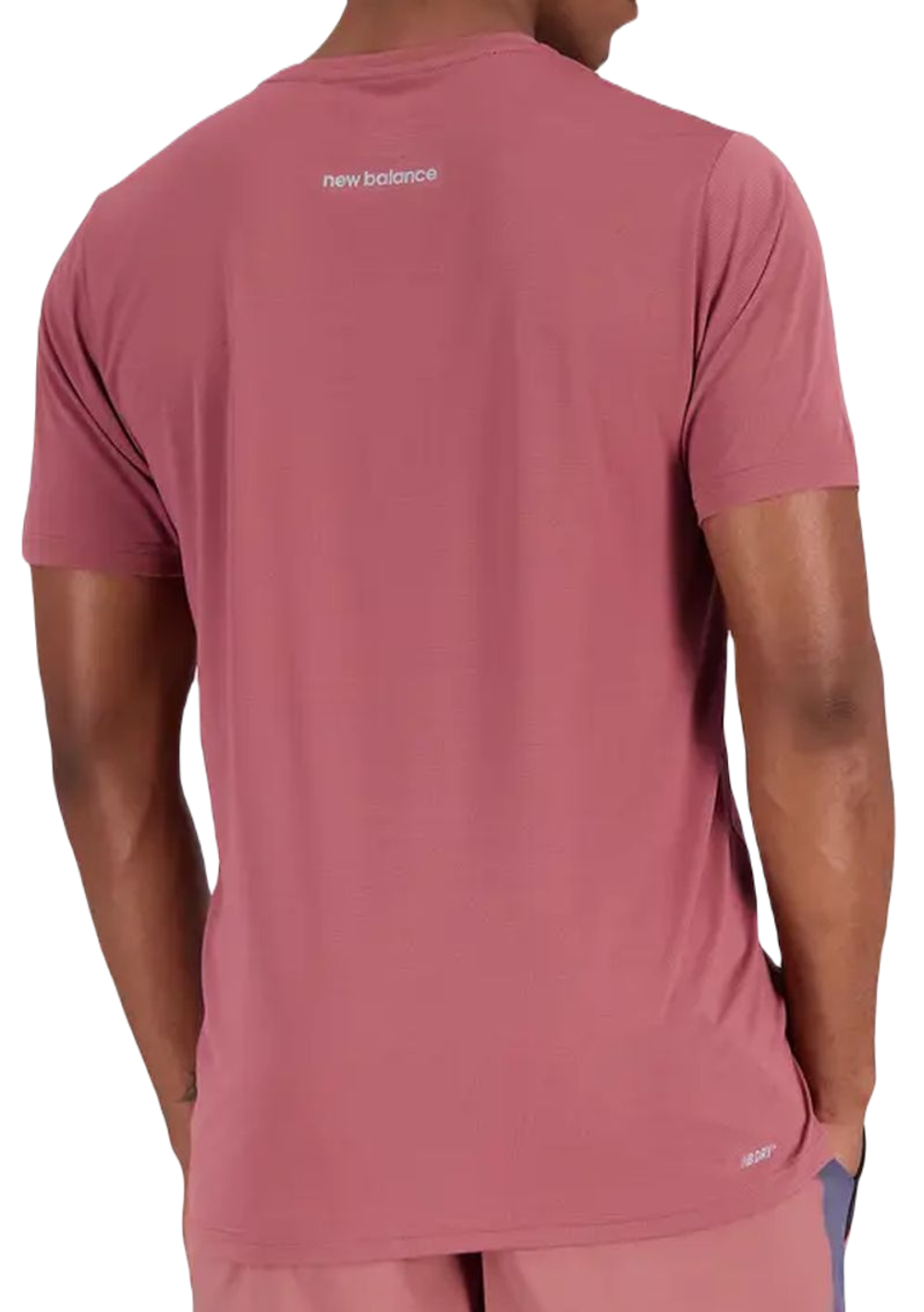 Футболка мужская теннисная New Balance Accelerate Short Sleeve - washed burgundy