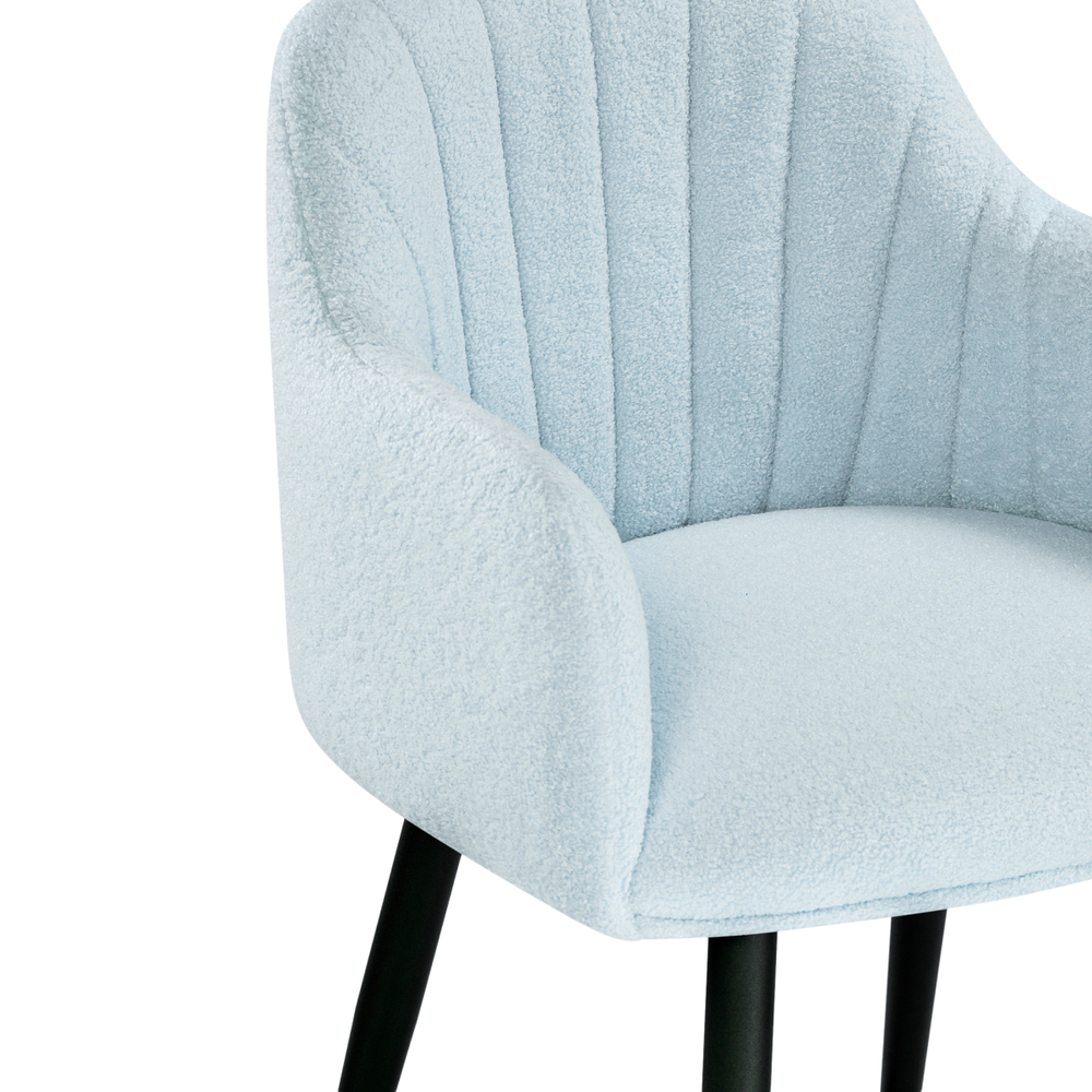 Стул на металлокаркасе Woodville Халли lamb 17, черный, ножки черные