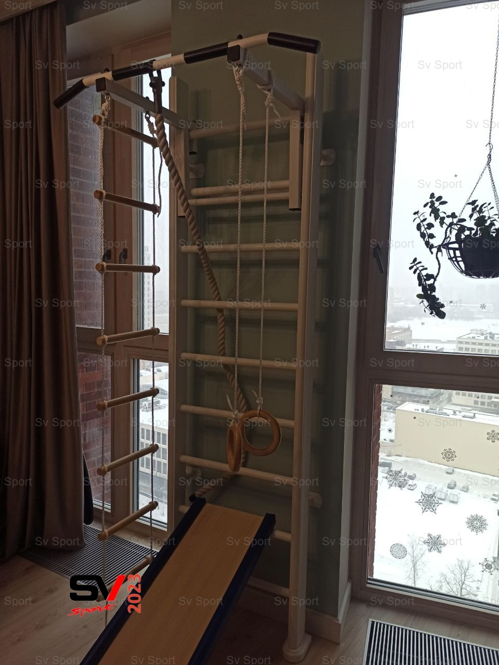 Монтаж шведской стенки Sv Sport в бетонные, кирпичные стены