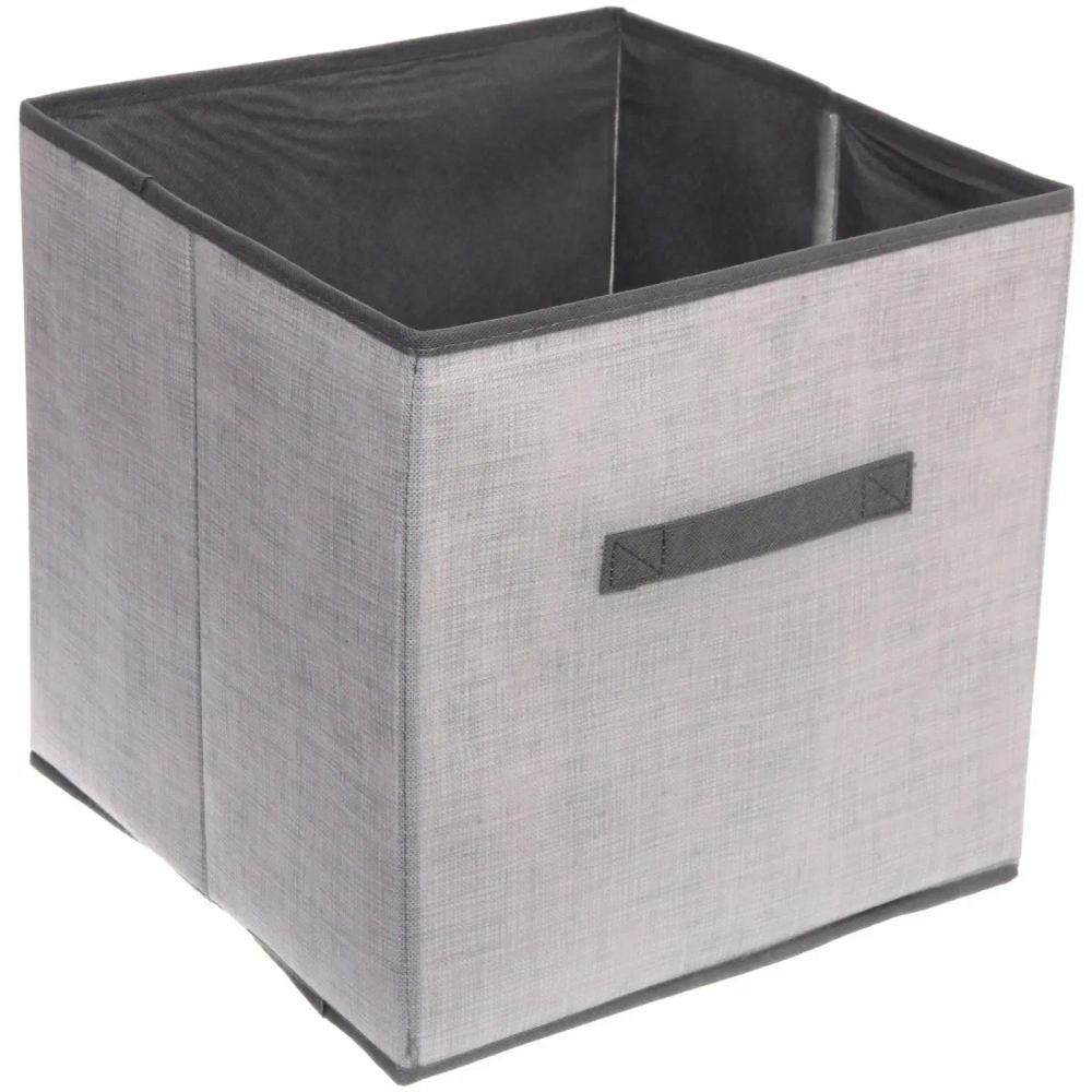 Короб - органайзер складной для хранения вещей «ЭФОЛТ», цвет пыльно - серый, 31*31*31см✦