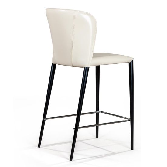 Стул полубарный Albert, кожа бежевый