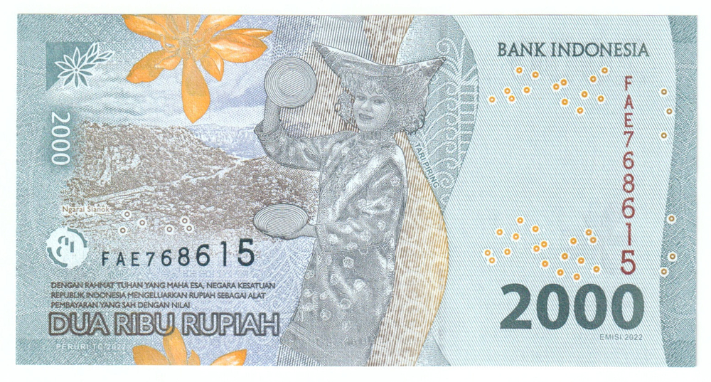 Indonesia, 2 000 Rupiah, 2022, UNC