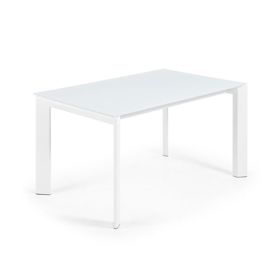 Раздвижной стол Atta 140-200х90, белый, стекло