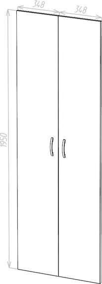 Двери высокие из ЛДСП