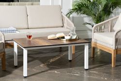 "Канны" лаунж-зона 4-местная из роупа со столиком "Канны" цвета "дуб", основание дуб, роуп бежевый