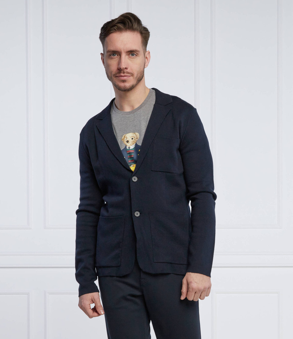 кардиган novaro BOSS BLACK - темно-синий(50457702)