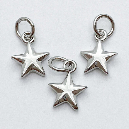Подвеска Звезда, цвет серебро, размер 8*10 мм, цена за 1 шт