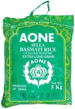 Рис AONE Basmati Sella пропаренный, 5 кг