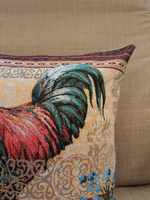 Декоративный гобеленовый чехол для интерьерной подушки Золотой гребешок 2 38*38