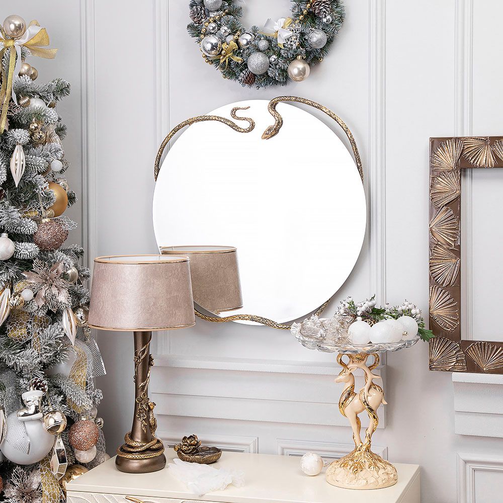 Зеркало настенное Змея Серпентис Амбер