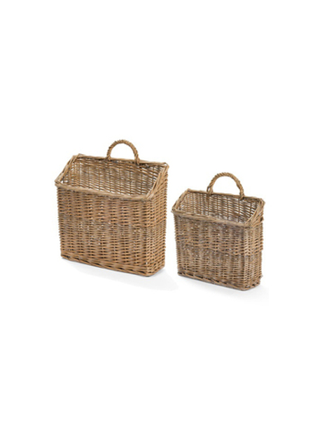 Набор из 2-х корзин подвесных из ротанга "Каналетта" 34x8.5x32см/39x11x38 см от Nuvole di Stoffa