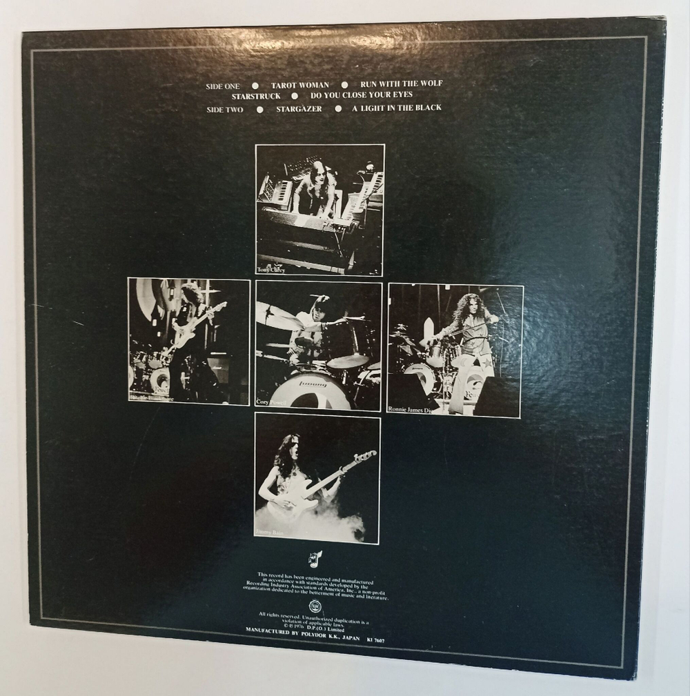 Винтажная виниловая пластинка LP Blackmores Rainbow Rainbow Rising (Japan 1976) (Obi)