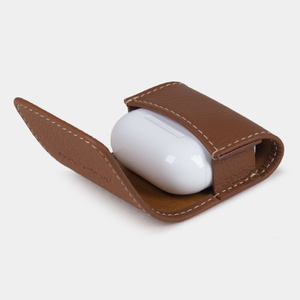 Чехол для наушников AirPods 4 из кожи теленка, цвета карамель