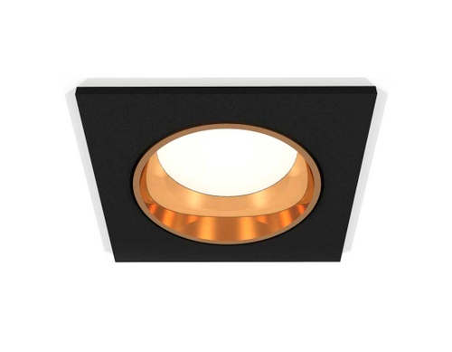 Комплект встраиваемого светильника Ambrella light Techno Spot XC6521004 SBK/PYG черный песок/золото желтое полированное (C6521, N6113)