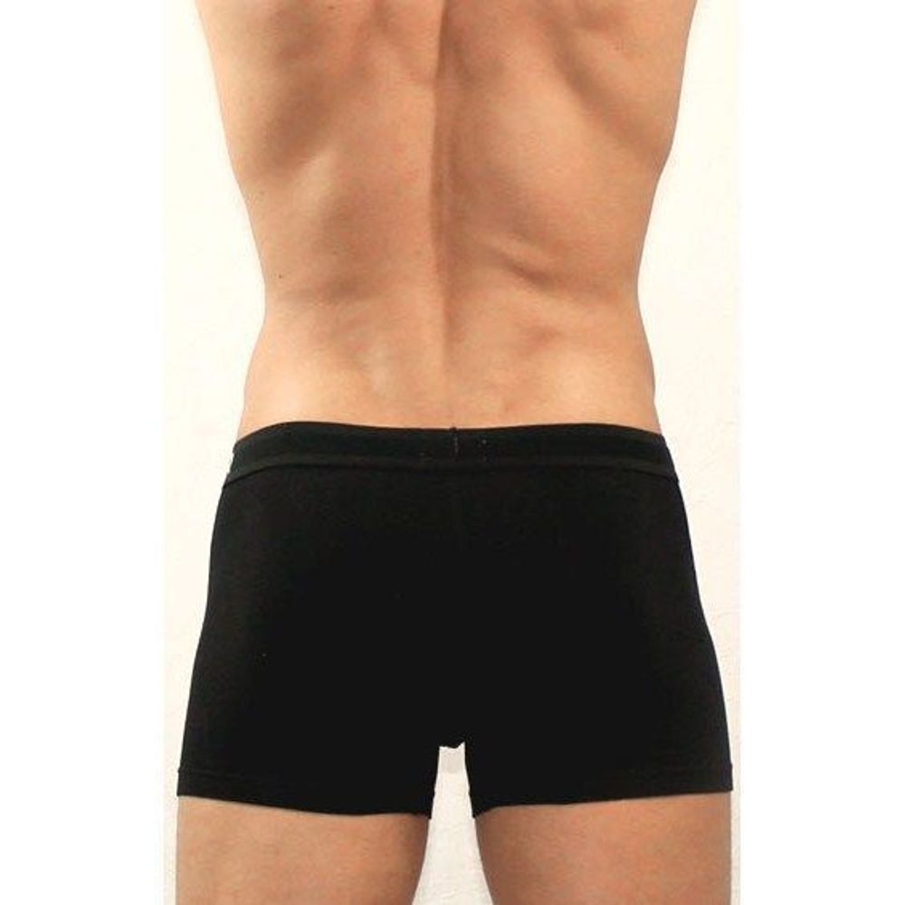 Мужские трусы боксеры черные с черной резинкой Tommy Hilfiger Dark Black