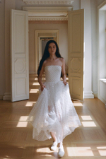 Платье миди из сетки с пайетками