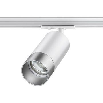 370862 PORT NT22 202 белый/серебро Светильник трековый однофазный двухжильный IP20 GU10 9W 220V SLIM