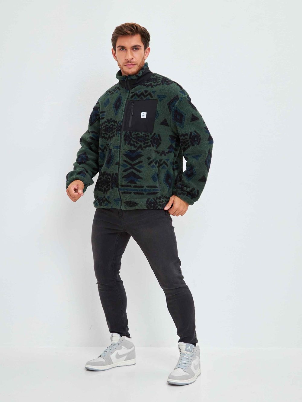 Толстовка Kefirmaykifer Флисовая Zip зеленая