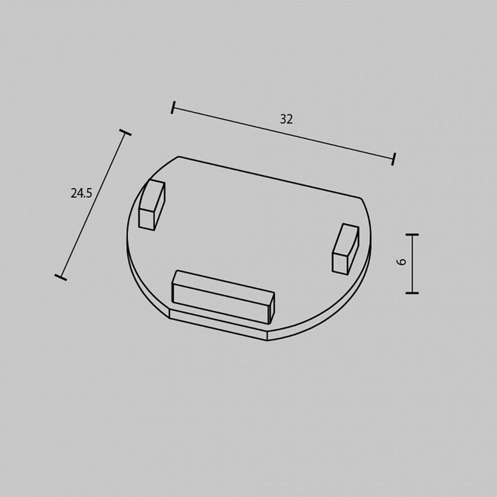 Заглушка для трека Maytoni Accessories for tracks Exility TRAM034EC-R-41W