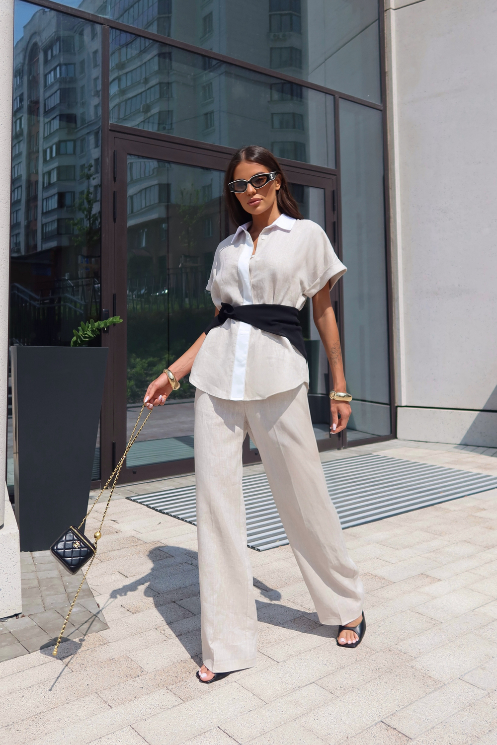 Костюм с рубашкой из вискозы