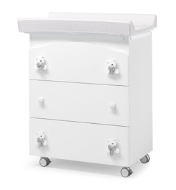 Пеленальный комод Erbesi Tato белый/серый