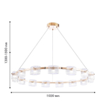 Подвесная светодиодная люстра Favourite Ori 4248-15P