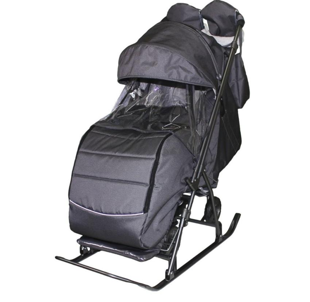 Санки коляска GALAXY KIDS 3-2 С серебро.