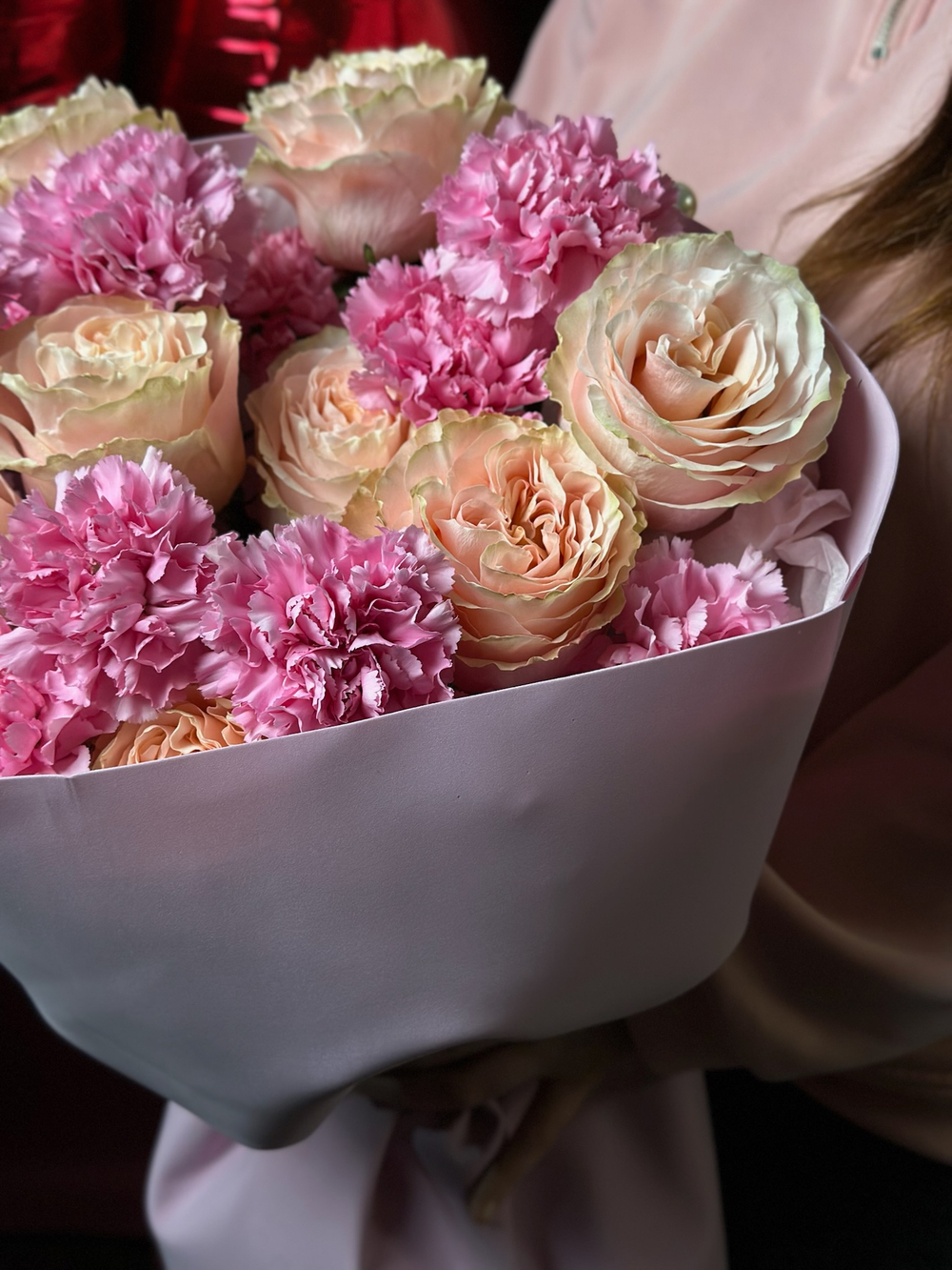 Сборный букет «Розовый бархат»