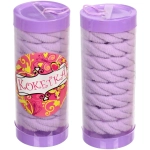 Резинки для волос детские в тубе 8шт «ЗАБАВА», косичка, цвет сиреневый, d-4см (наклейка Кокетка)