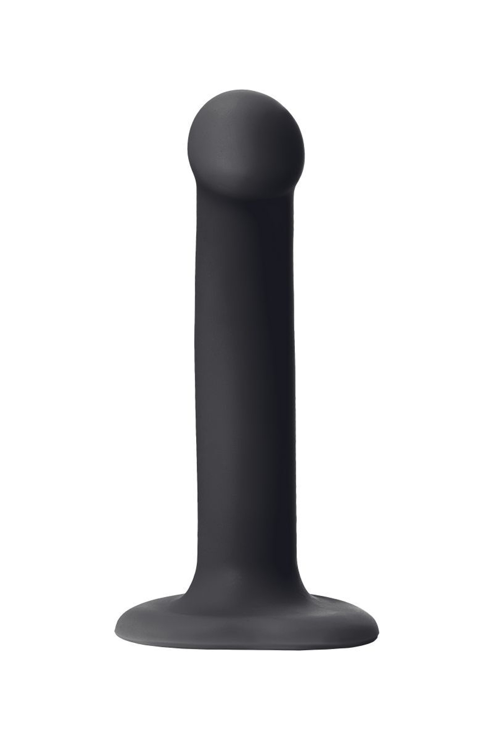 Черный фаллос на присоске Silicone Bendable Dildo S - 17 см.