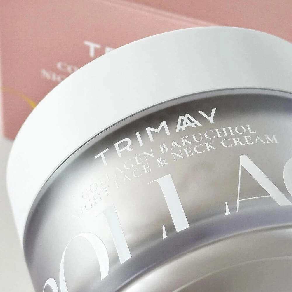 Ночной крем для лица и шеи с бакучиолом Trimay Collagen Bakuchiol Night Face & Neck Cream, 50 мл