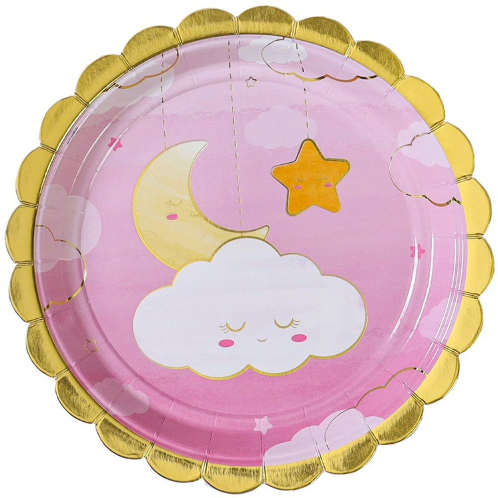Тарелки бумажные «Детские грезы», в розовом цвете, 17 см, 6 шт