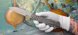 Складной нож Shokuroff knives M2104-115 мм N690 база/овал (шок лок)