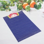 Салфетка на стол 30*45см плетеная, Строчка синяя
