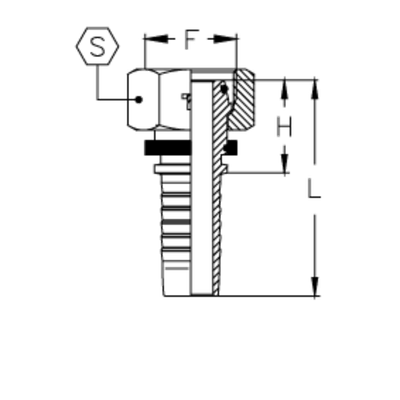 Фитинг DN 05 DKO-S (Г) 16x1.5 8