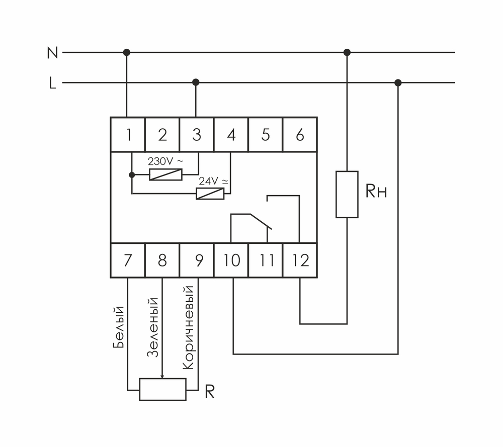 Реле времени PCU-518 8А 230В AC/24В AC/DC IP20 многофункц. с выносным потенциомметром